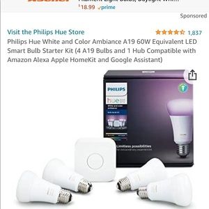 Philips Hue White and Color Ambiance A19 60W